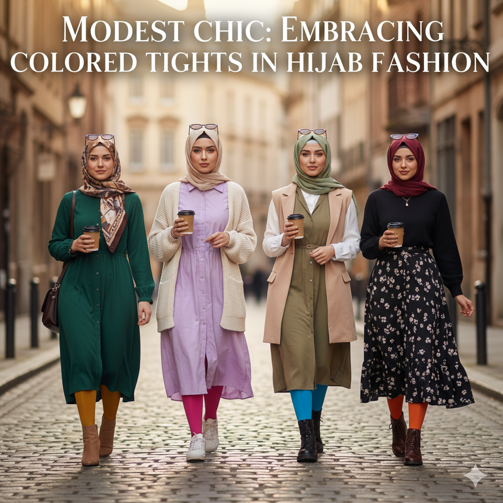 راهنمای ست کردن لباس با جوراب شلواری رنگی